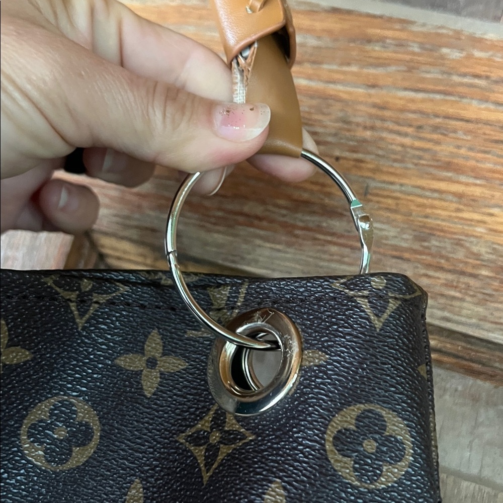 Dark Brown Monogram Shoulder Bag - image 4